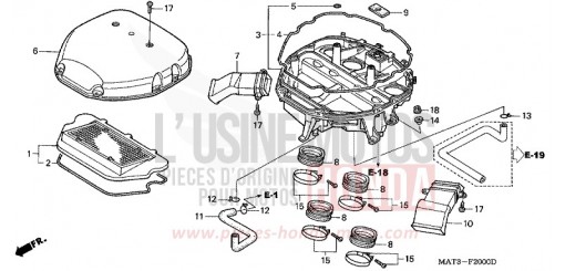 LUFTFILTER (V/W) CBR1100XXW de 1998